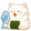 Стикер 6 Onigiri Cat