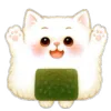 Стикер 13 Onigiri Cat