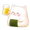 Стикер 16 Onigiri Cat