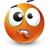 Стикер 35 Orange Face Emoji