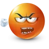 Стикер 51 Orange Face Emoji