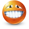 Стикер 7 Orange Face Emoji