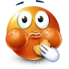 Стикер 59 Orange Face Emoji
