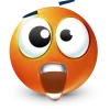 Стикер 22 Orange Face Emoji