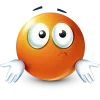 Стикер 54 Orange Face Emoji