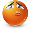 Стикер 30 Orange Face Emoji