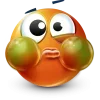 Стикер 42 Orange Face Emoji