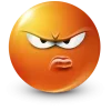 Стикер 16 Orange Face Emoji