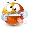 Стикер 57 Orange Face Emoji