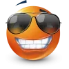 Стикер 17 Orange Face Emoji