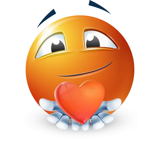 Стикер 60 Orange Face Emoji