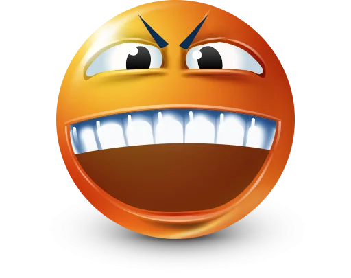 Стикер 33 Orange Face Emoji