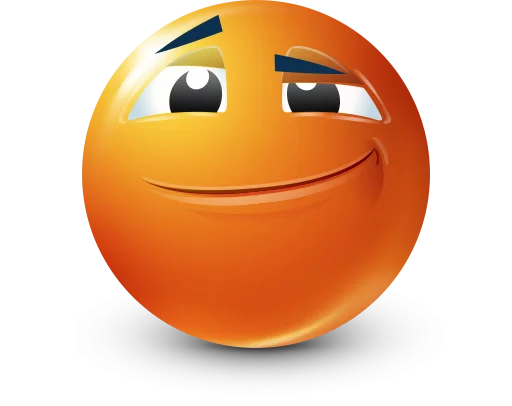 Стикер 4 Orange Face Emoji
