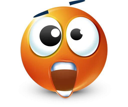 Стикер 22 Orange Face Emoji