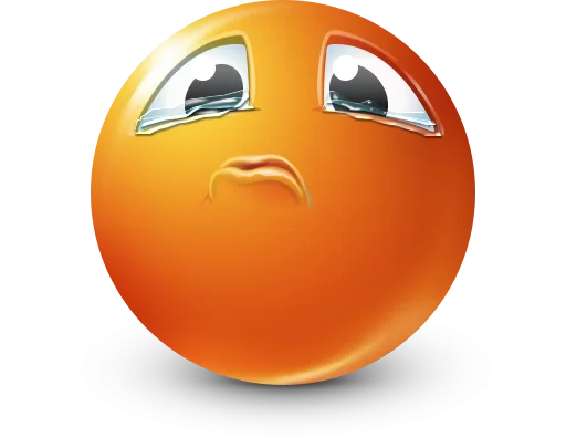 Стикер 19 Orange Face Emoji