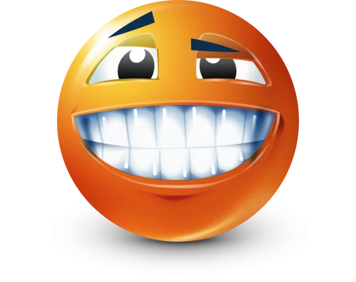 Стикер 38 Orange Face Emoji