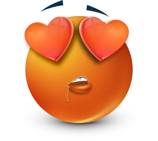 Стикер 5 Orange Face Emoji