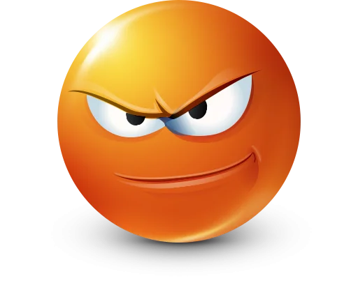 Стикер 12 Orange Face Emoji