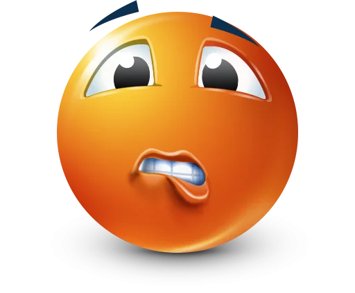 Стикер 32 Orange Face Emoji