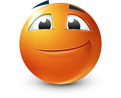 Стикер 3 Orange Face Emoji