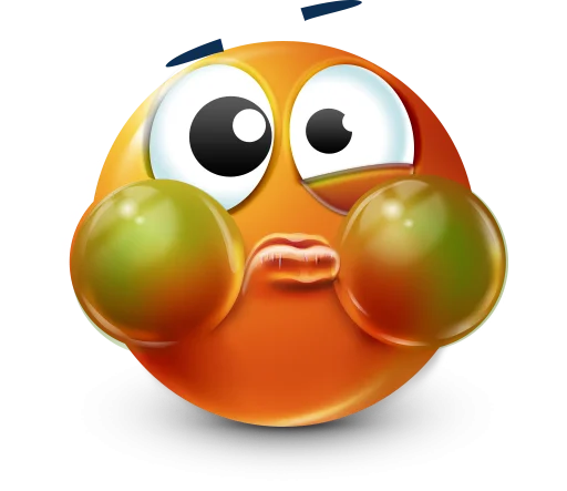 Стикер 42 Orange Face Emoji