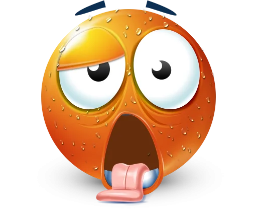 Стикер 46 Orange Face Emoji