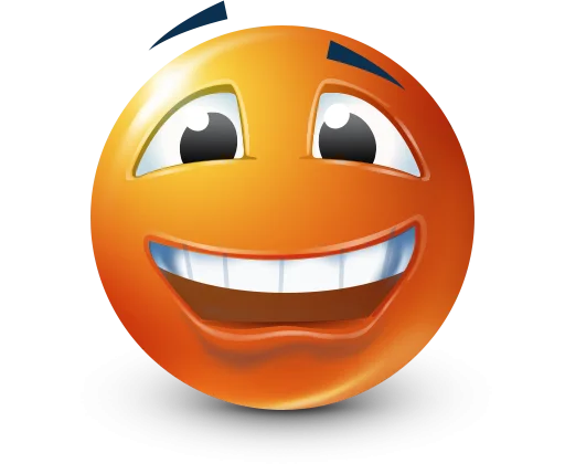 Стикер 40 Orange Face Emoji