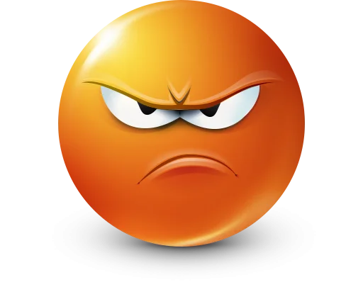 Стикер 34 Orange Face Emoji