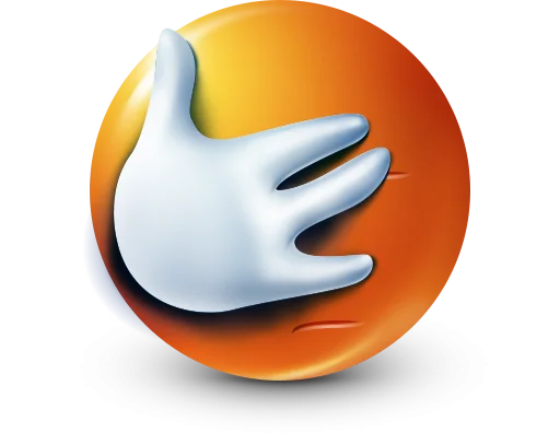 Стикер 44 Orange Face Emoji