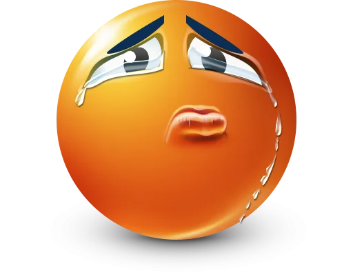 Стикер 30 Orange Face Emoji