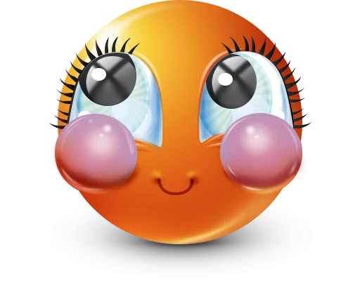 Стикер 53 Orange Face Emoji