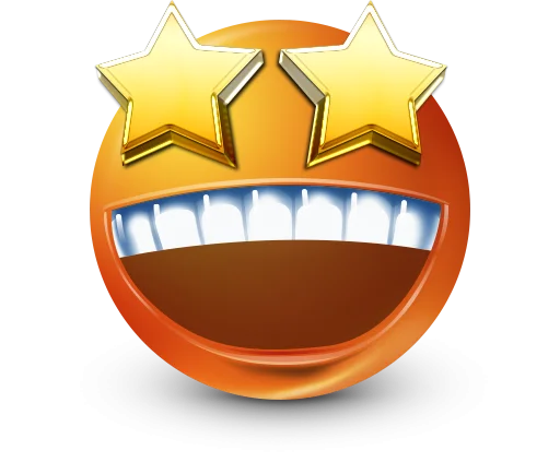 Стикер 25 Orange Face Emoji