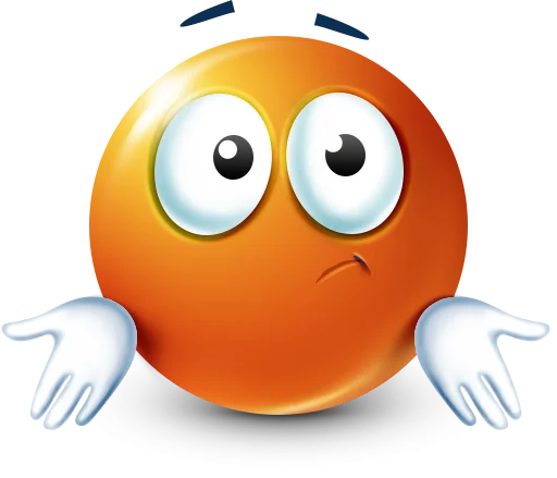 Стикер 54 Orange Face Emoji