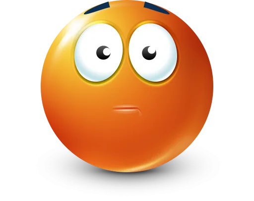 Стикер 10 Orange Face Emoji