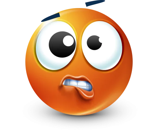 Стикер 35 Orange Face Emoji