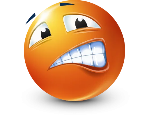 Стикер 41 Orange Face Emoji