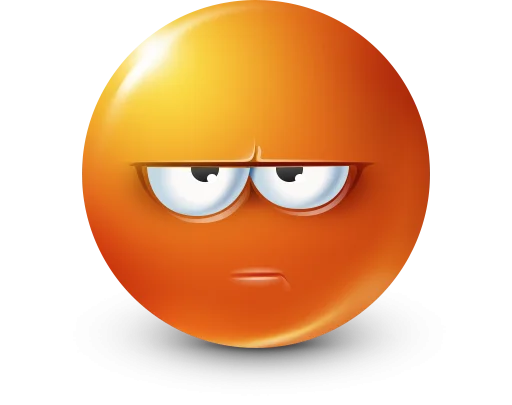 Стикер 23 Orange Face Emoji