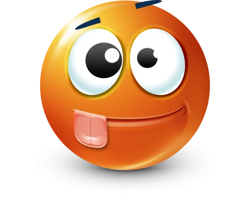 Стикер 14 Orange Face Emoji