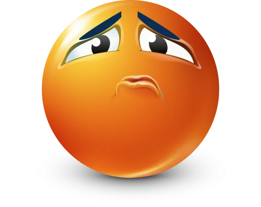 Стикер 18 Orange Face Emoji