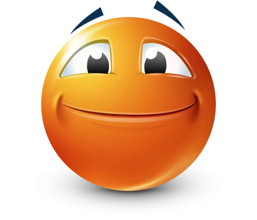 Стикер 56 Orange Face Emoji