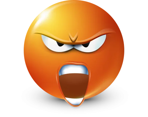 Стикер 21 Orange Face Emoji