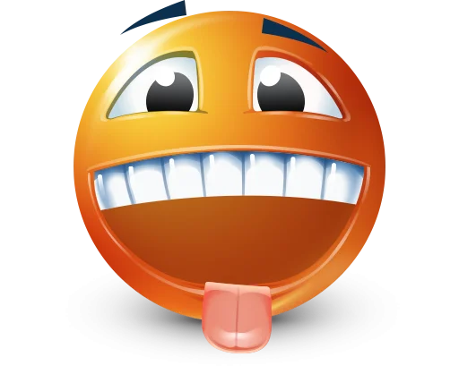 Стикер 8 Orange Face Emoji