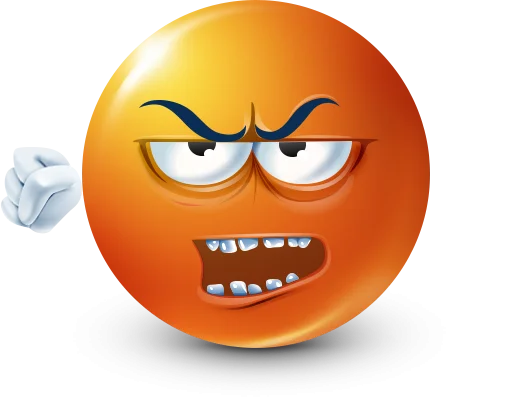 Стикер 51 Orange Face Emoji