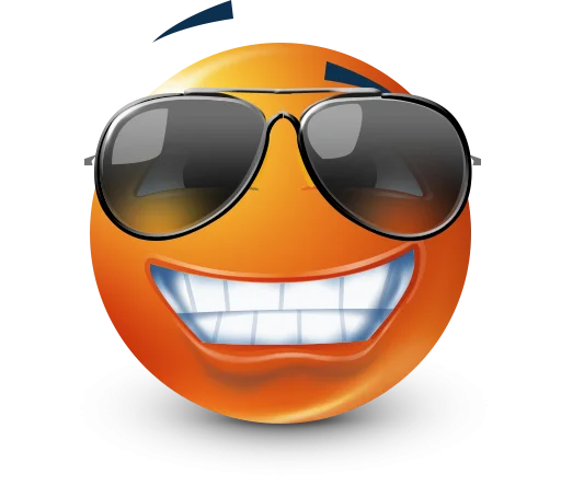 Стикер 17 Orange Face Emoji