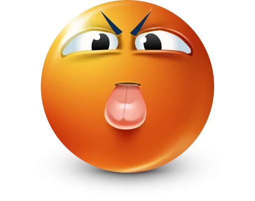 Стикер 26 Orange Face Emoji