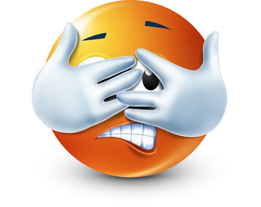 Стикер 55 Orange Face Emoji
