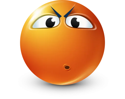 Стикер 28 Orange Face Emoji