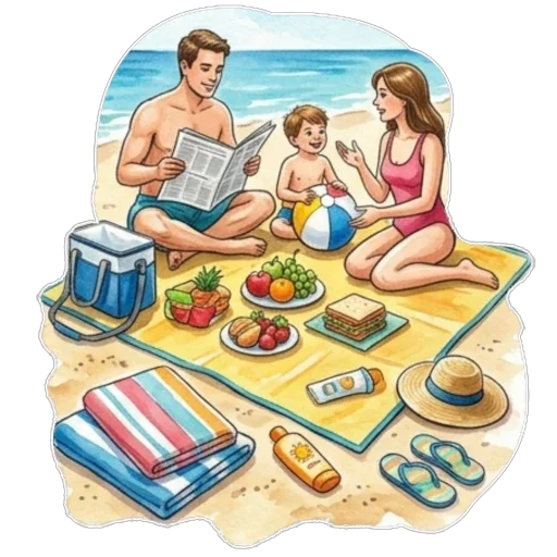 🌊 Стикер «Отдых» для Telegram