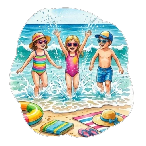 🌊 Стикер «Отдых» для Telegram