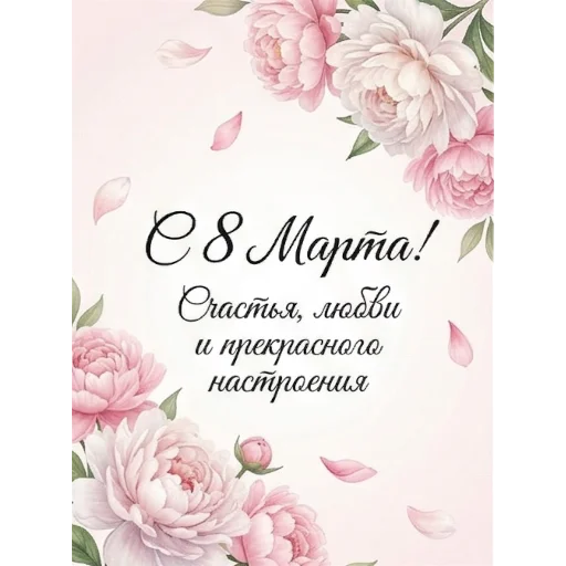 🌷 Стикер «Открытки на 8 марта» для Telegram